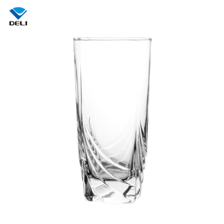 Unique Designed 310ml 10.5oz Decoration Glassware Set 6 Pcs Wine Soft High Ball Cup Drinking glasses