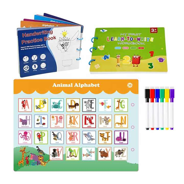 ABC Tracing handwriting book Alphabet Number Shapes Math Color Printing with Sight words for Pre K, Kindergarten and Kids