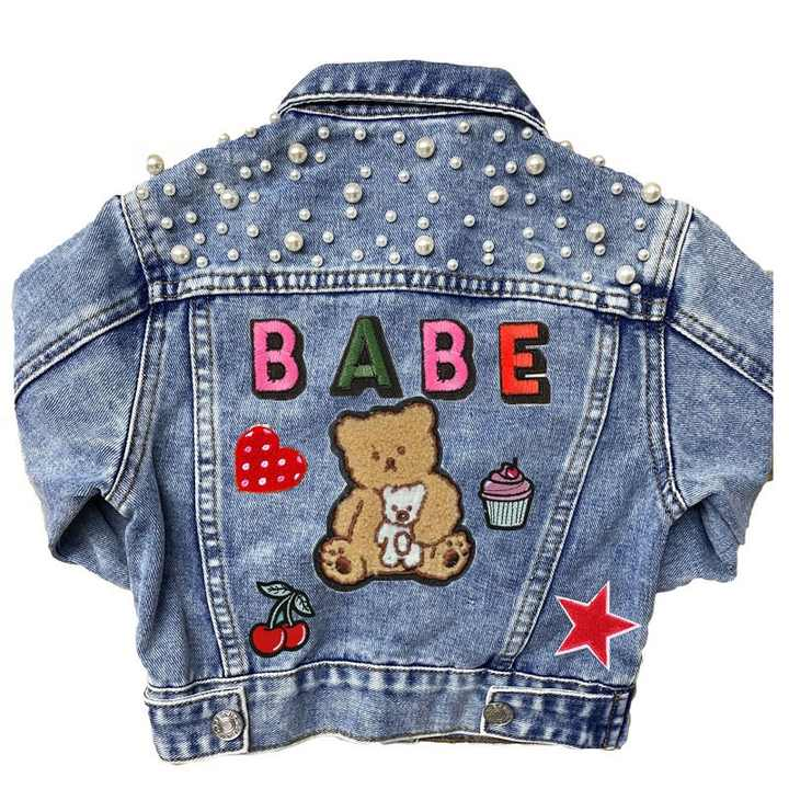 Children Jean Match Wedding Boys And Girls Patch Kids Denim Jacket