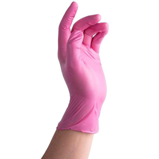 Latex Free Medic Glove Box 100 50 Pair Vinylnitril Blend Disposal Pink Paws Nitrile Pink Gloves