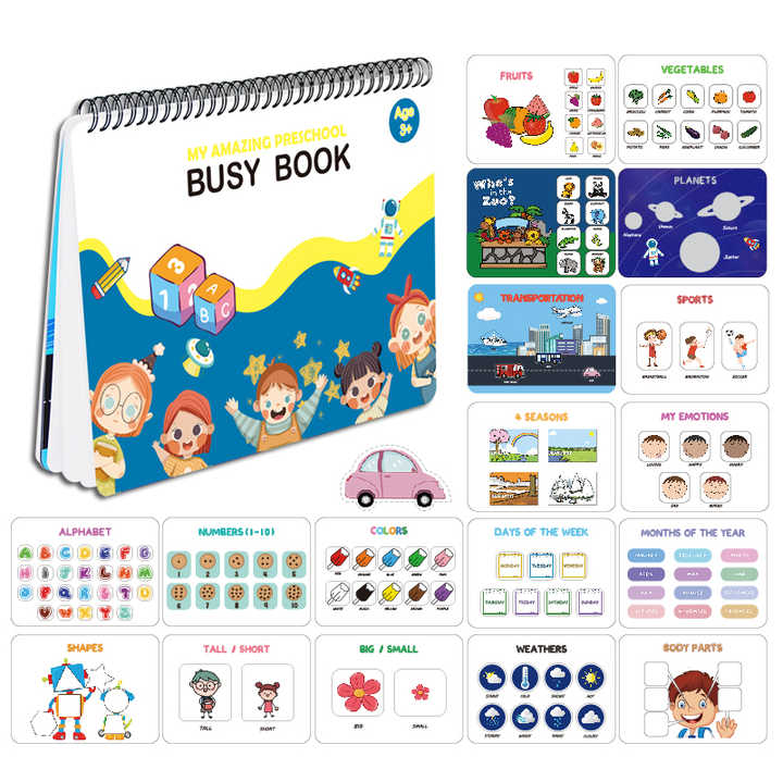 Educational Toy Cartoon Montessori Busy book For Kids