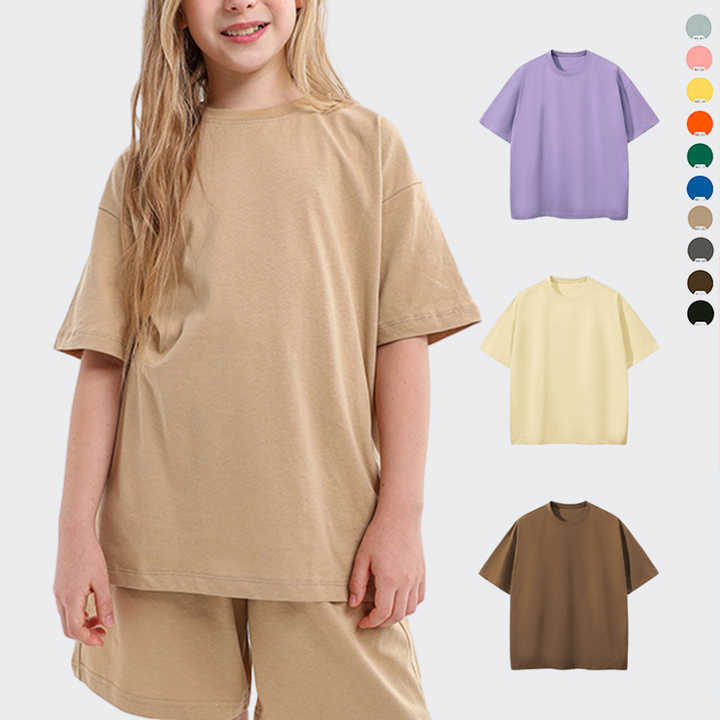 100%cotton Heavyweight kids oversized t-shirts soft children's clothing tshirt