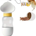 Dog Water Bottle with Food Container Pet Dispenser for Outdoor Walk Travel