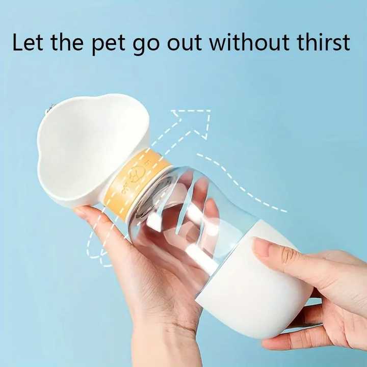 Dog Water Bottle with Food Container Pet Dispenser for Outdoor Walk Travel