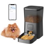 Automatic Dog Feeder Timer Auto Pet Cat Dry Food Dispenser With Clog