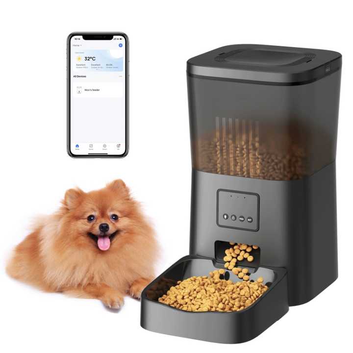 Automatic Dog Feeder Timer Auto Pet Cat Dry Food Dispenser With Clog