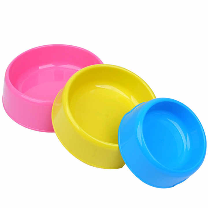 Feeding food accessories round plastic pet dog bowls