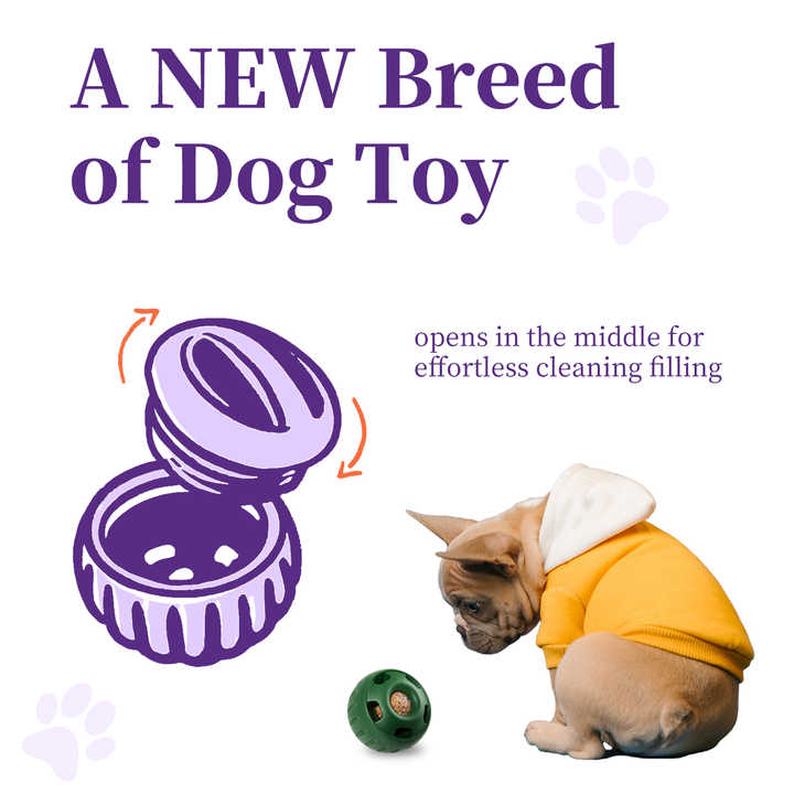 Rubber pet slow licking snack ball toy pet Interactive chew toy dog treat ball