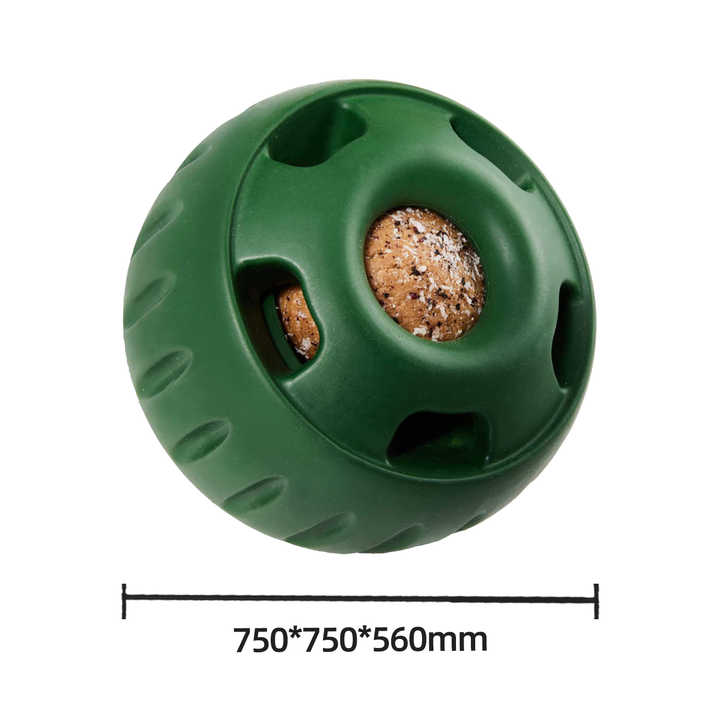 Rubber pet slow licking snack ball toy pet Interactive chew toy dog treat ball