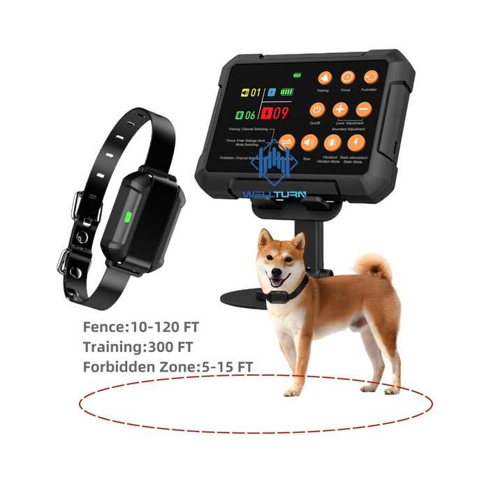 Electric Dog Collar Fence System Indoor Outdoor Wireless Dog Fence Shock Pet Training Supplies