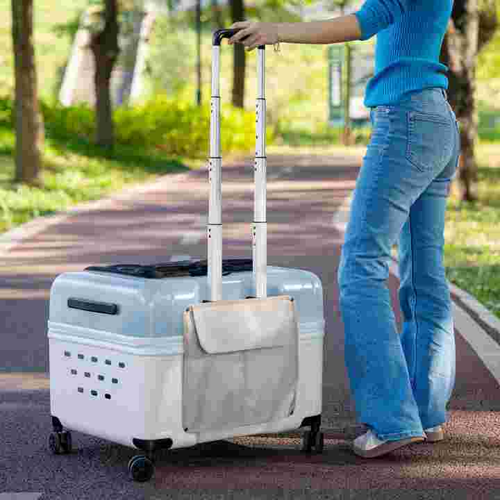 Pet Carrier Bag travel on wheels Dog Trolley Pet Travel case Pet