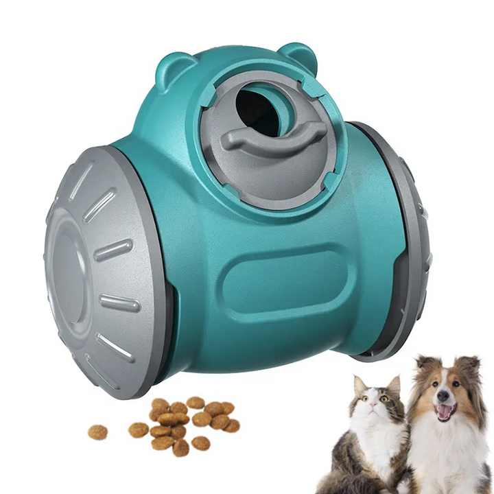 Treat Dispensing Dog Enrichment Toys with wheels for Indoor Cats Interactive Pet Puppy Chase Slow Feeder Puzzle Toy Custom