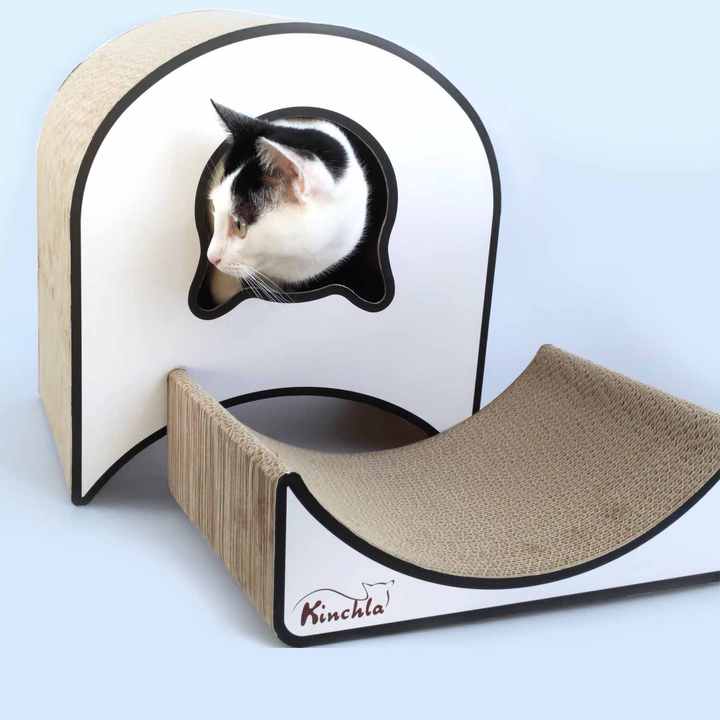 NEW cat toy scratcher board lounge , cardboard Cat House , 2-in-1 combination