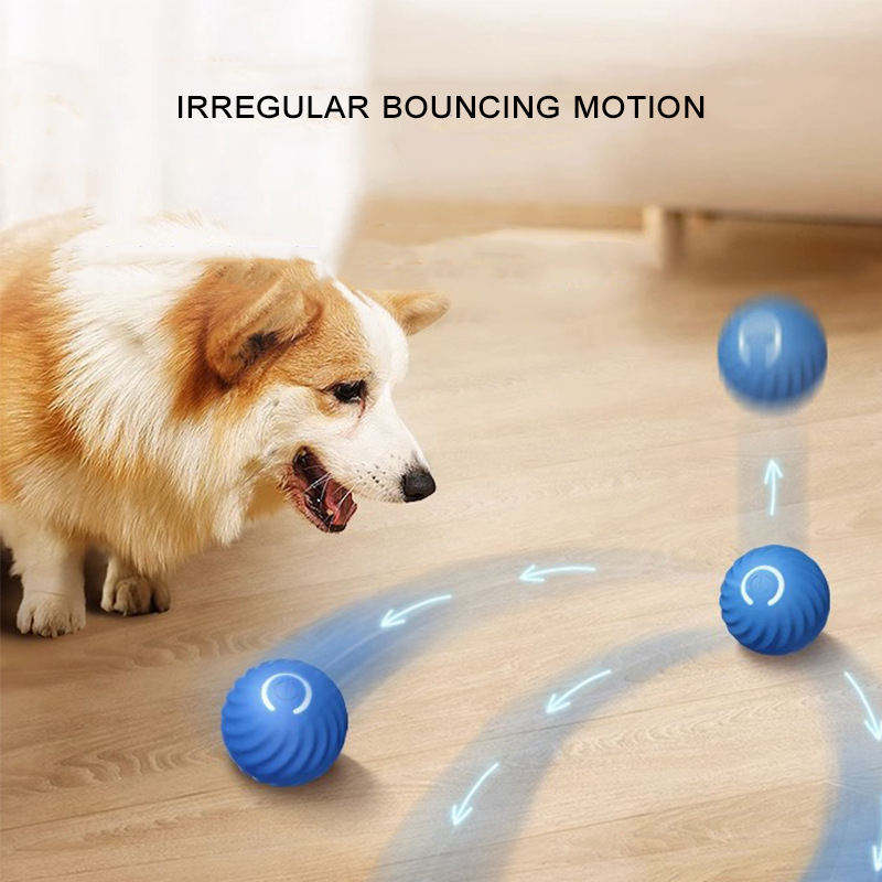 Smart Gravity Jumping Ball Interactive Dog Toy Automatic Rolling Bite-resistant Ball Electric Dog Toy Ball