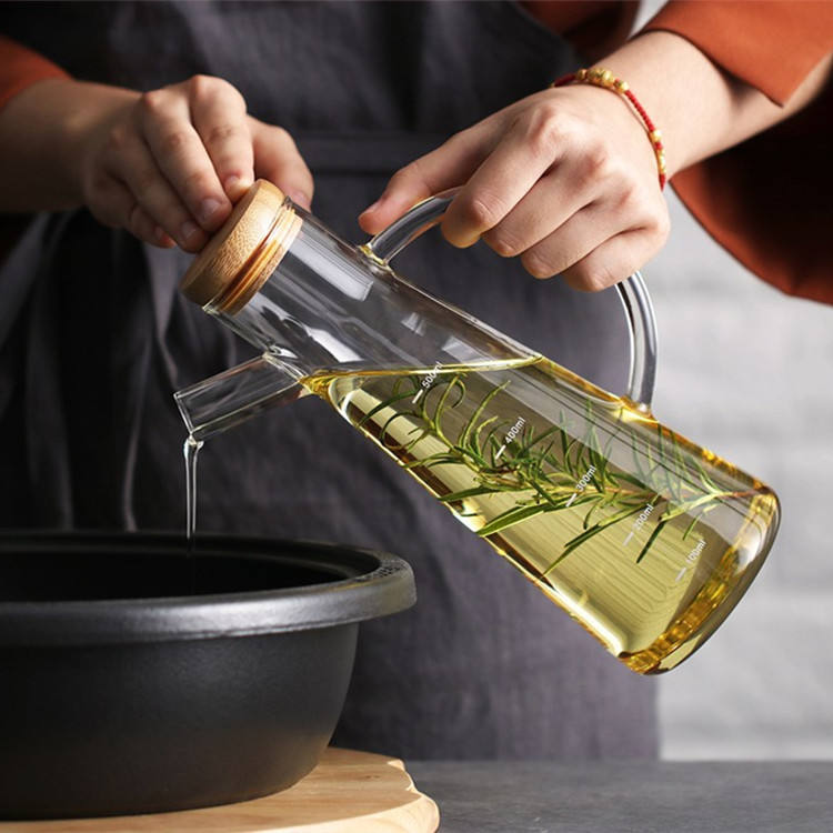 Kitchen Oil Pot leakprooof Vinger Glass Bottle Borosilicate Oil Glass Pot