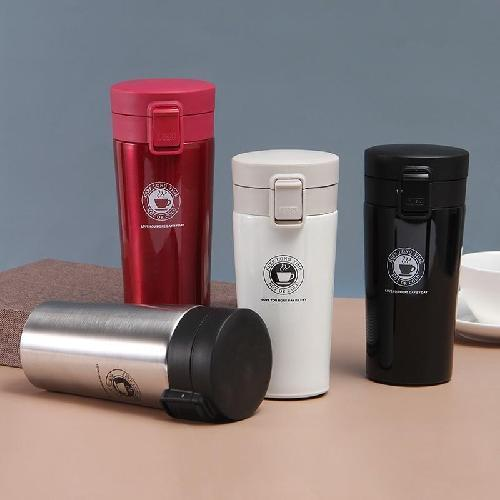 Reusable Double Wall Coffee Cup Stainless Steel Convenient Thermo Insulated Water Bottle