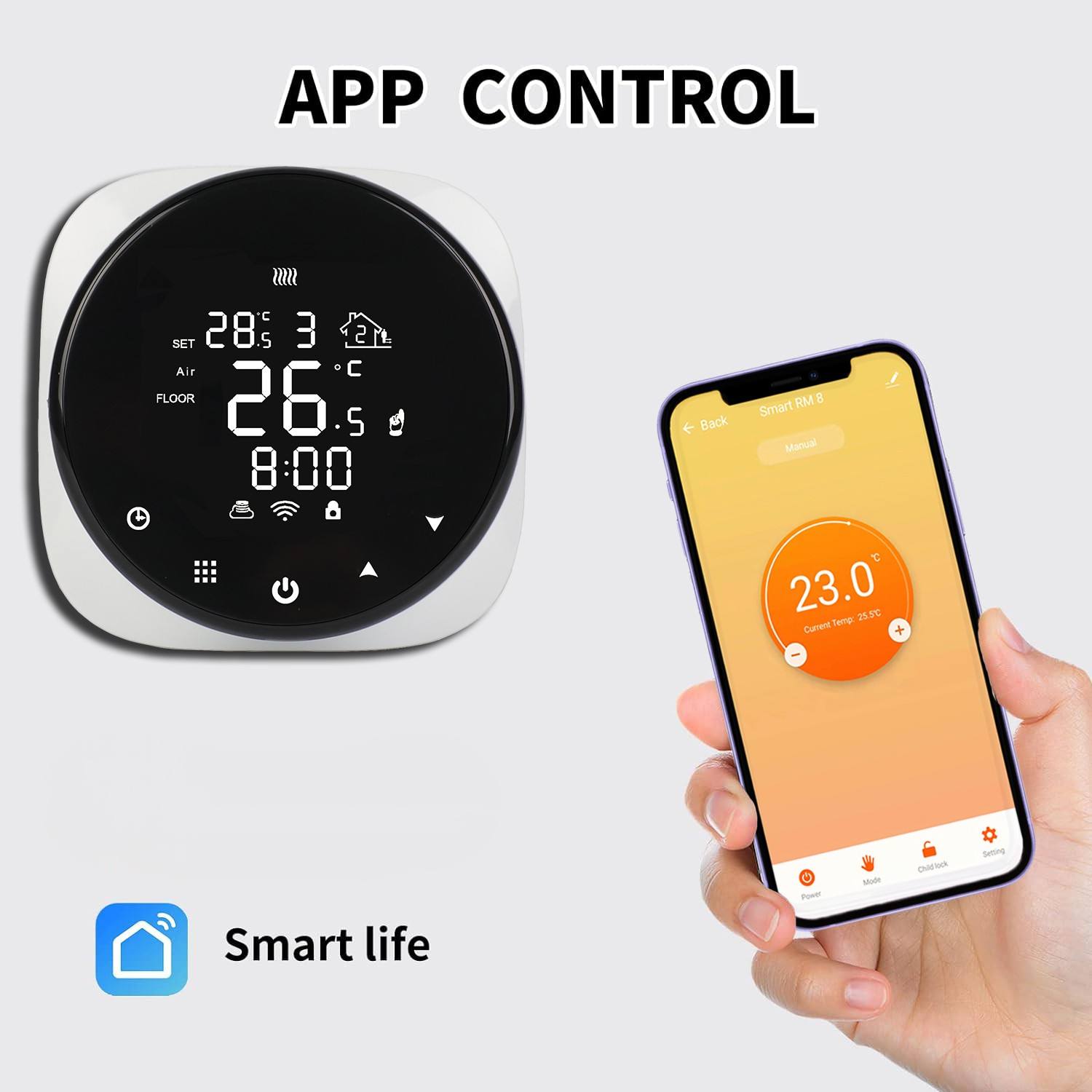 Room Thermostat Programmable Electric/Water Heating Customized WiFi Thermostat for smart home life