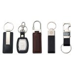 Leather Keychain Car Brand Logo Leather Key Holder Keychain Custom Size