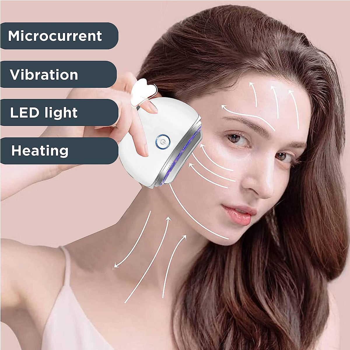 Face Massage 3 Color Guasha Massage Tool Face & Neck Lifting Massager Ems Wrinkle Remover With Home