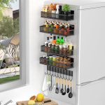 Magnetic Spice Rack for Refrigerator, Kitchen Organizers and Storage Fridge Spice Rack Organizer 3 Pack