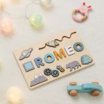 Name Puzzle Toys Kids Personalized Custom Wooden Educational Busy Board Toys