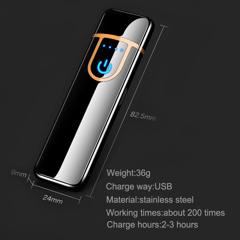 lighter windproof metal Charging electric Lighters for men