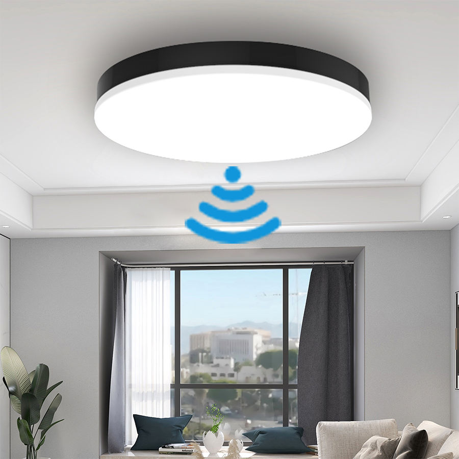 Microwave Motion Sensor Super Slim ceil light TUYA Modern Round Dimmable CCT Adjustable LED ceiling luminaire