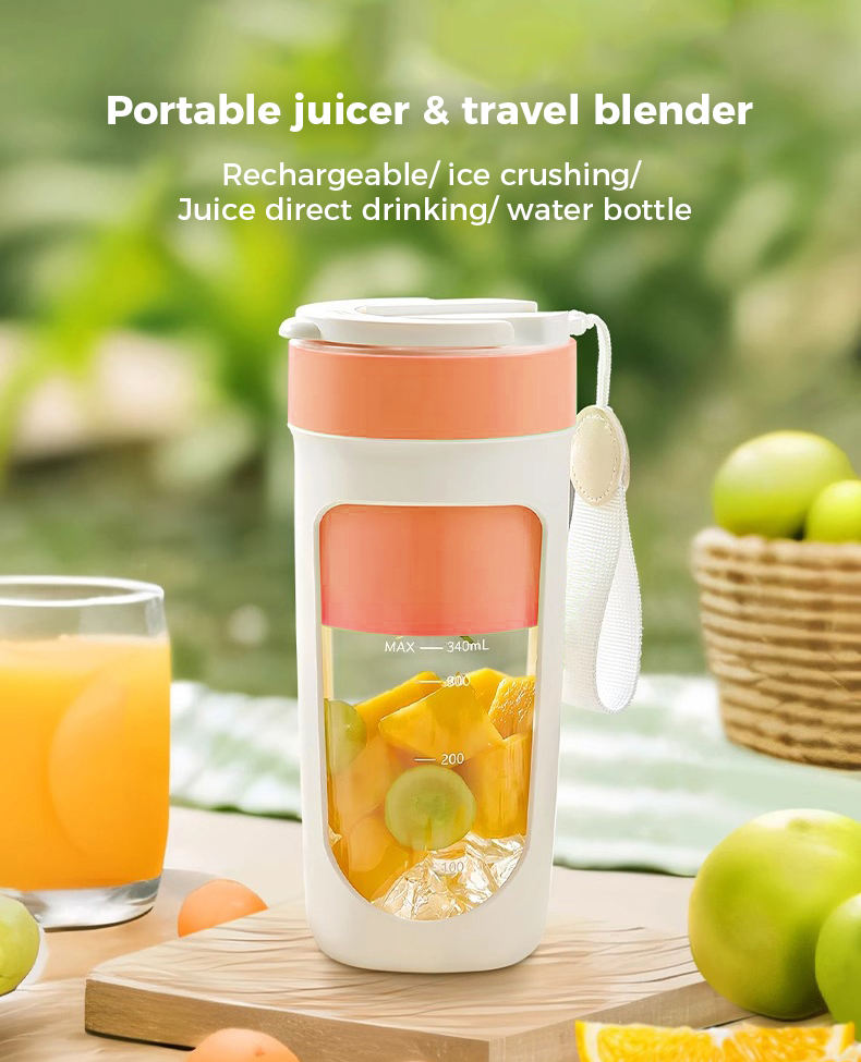 Portable Cordless Juice Blender – Travel-Friendly, Battery-Operated Smoothie Maker with Rechargeable Battery