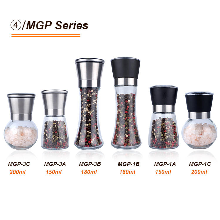 100ml grinder cap glass spice bottle, kitchen gadgets disposable salt and pepper grinders