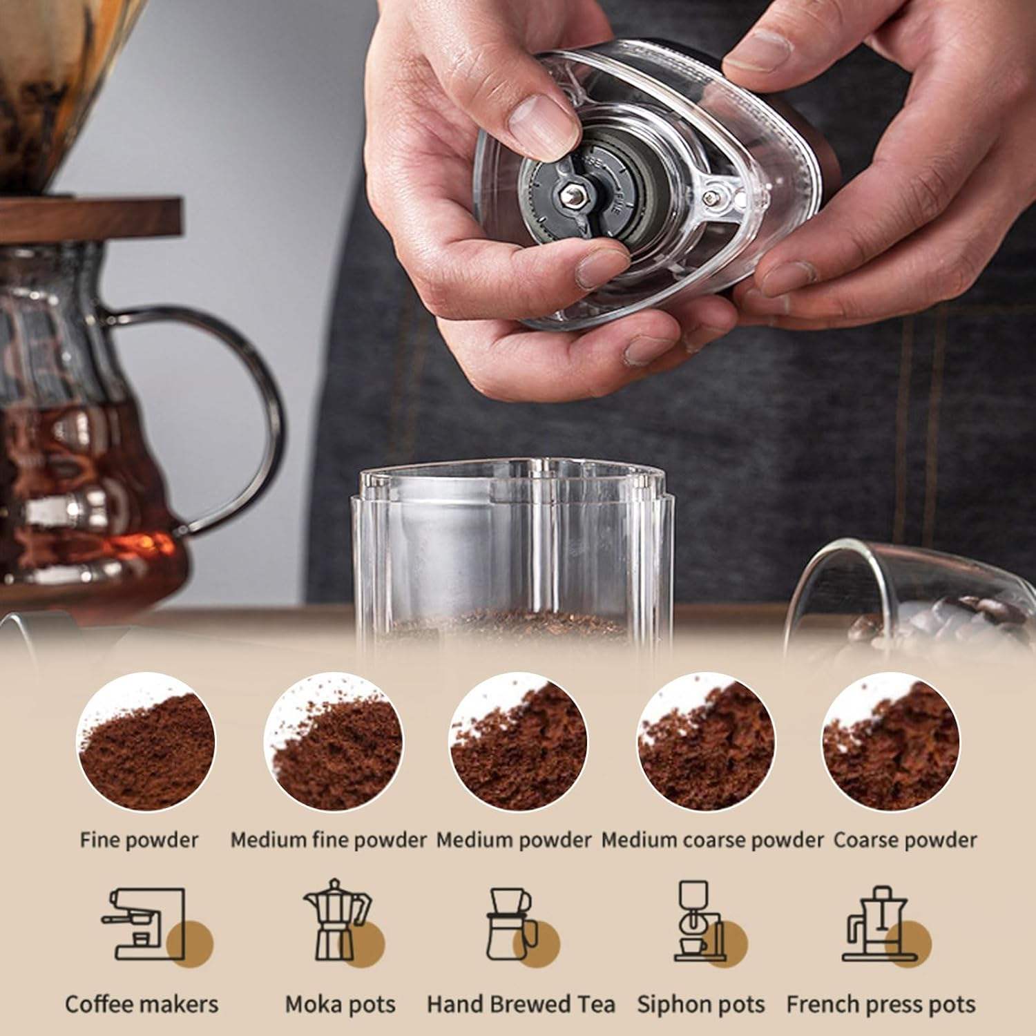 Coffee Grinders  Coarse for Home Coffee Grinder Electric Espresso GrinderCoffee Bean Grinder USB Charging