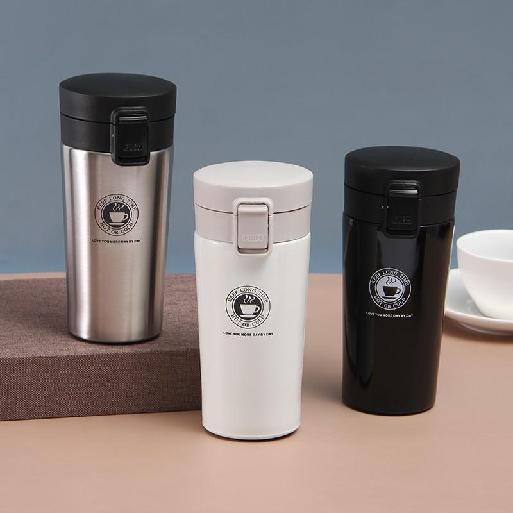 Reusable Double Wall Coffee Cup Stainless Steel Convenient Thermo Insulated Water Bottle