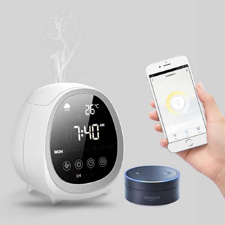 Intelligent WiFi aroma humidifier with Alarm Clock function