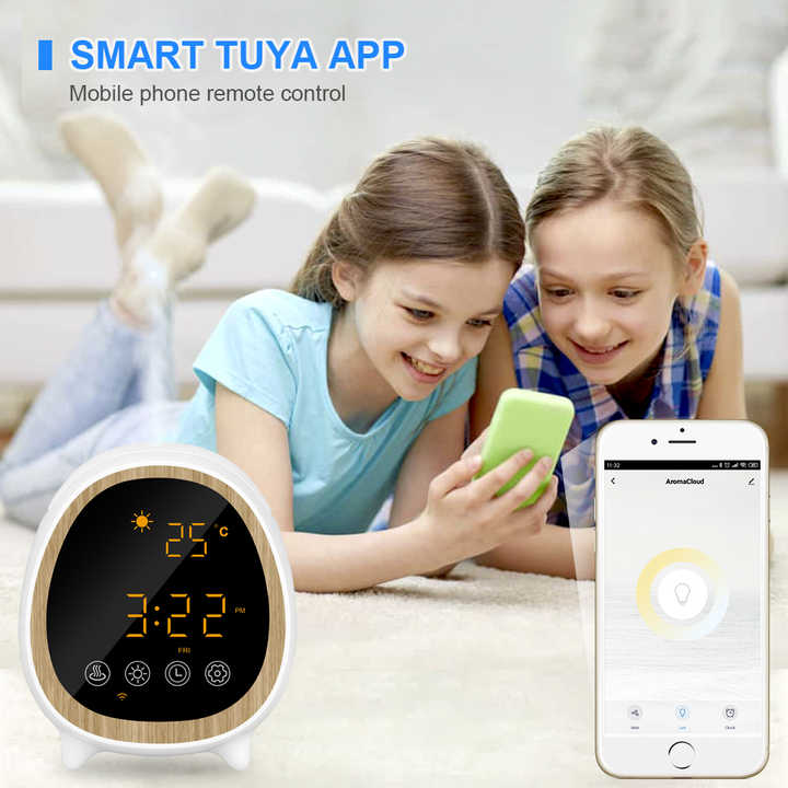 Intelligent WiFi aroma humidifier with Alarm Clock function