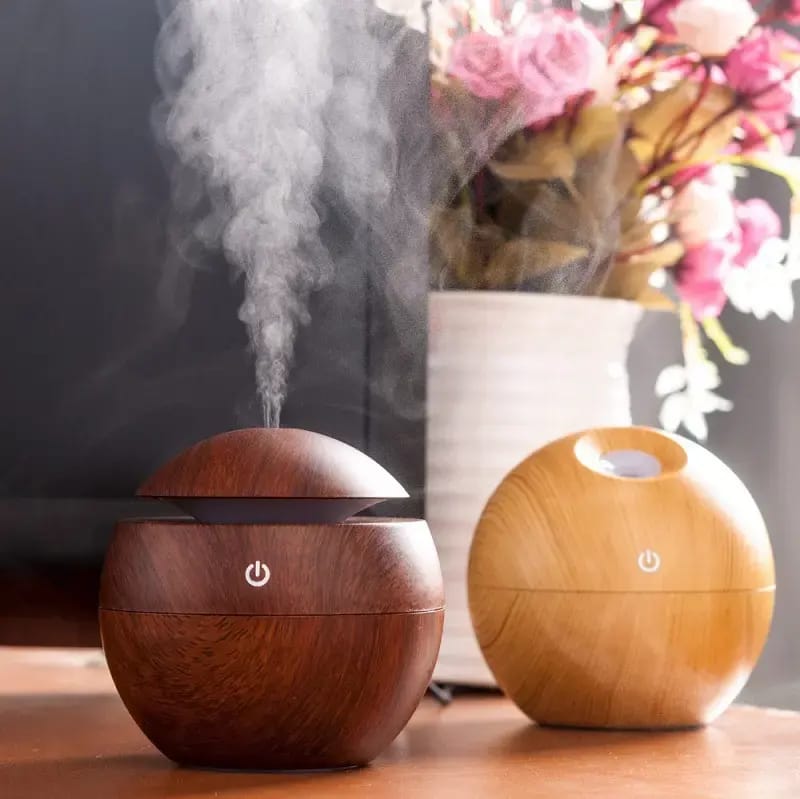 Aromatherapy Essential Oil Aroma Diffuser Electric Ultrasonic Cool Mist Atomizer USB Smart Wood Air Humidifier