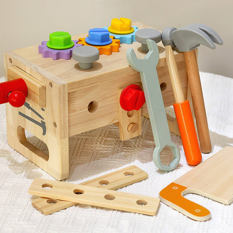 Motor Development Activity Play Accessories Set Wooden Screws Nuts Construction Toy for Kids