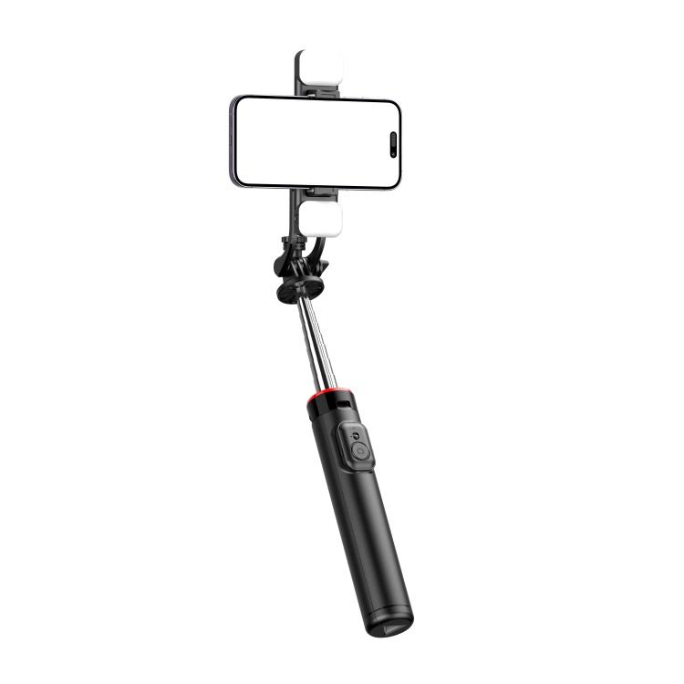 C13d multi-functional fill light selfie stick extendable handheld tripod for phone with double lights on side