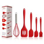 5Pcs Heat Resistant Food Silicone Kitchen Utensils Cheap Cooking Spatula Set