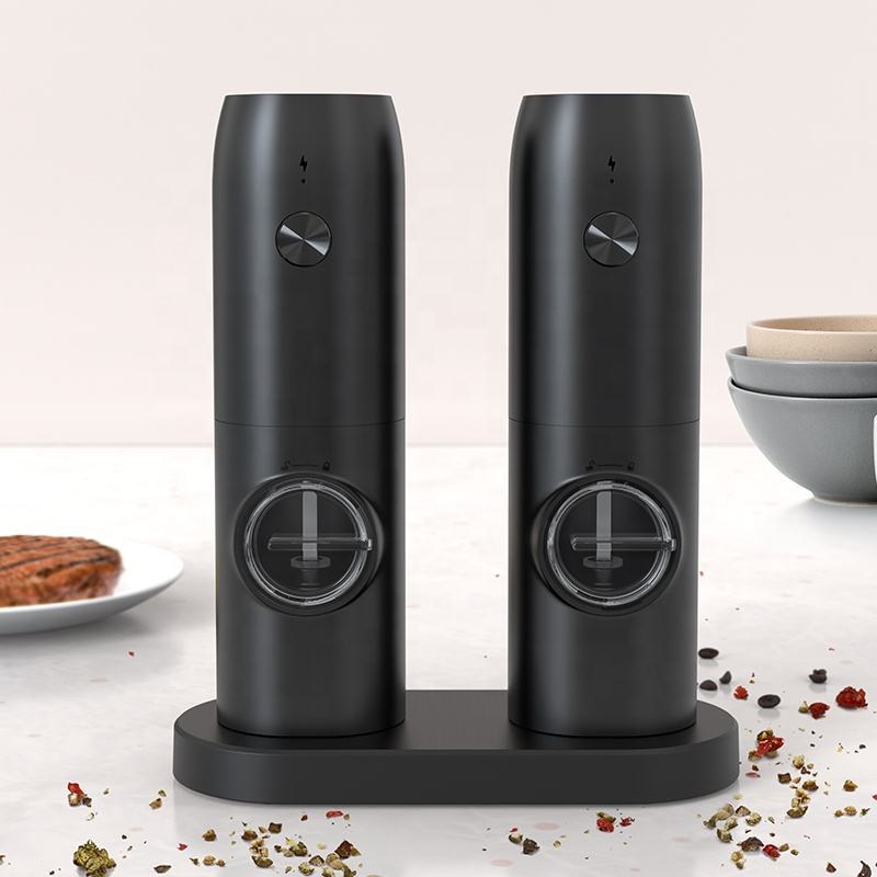 Battery Charging Base Type-C Rechargeable Electric Pepper Mill Salt And Pepper Grinder