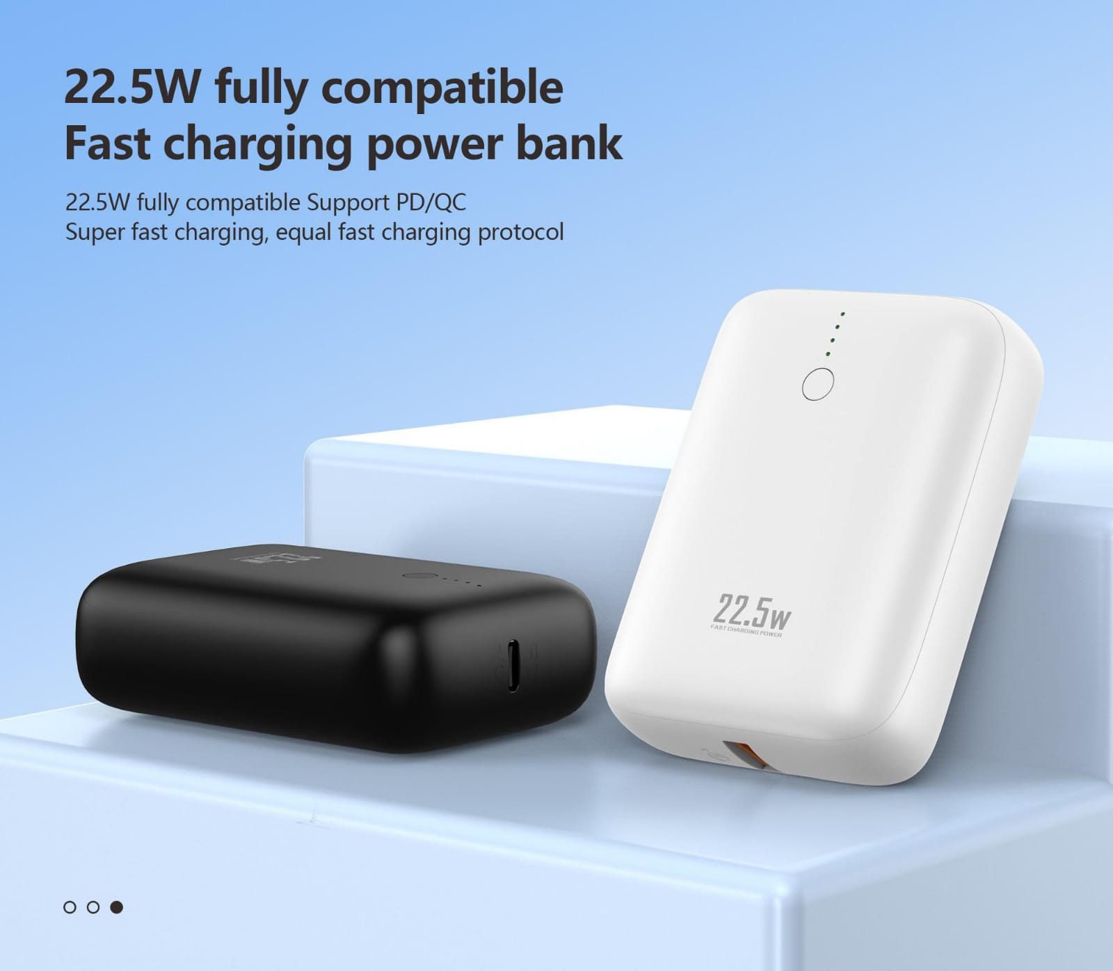 Slim 22.5W PD fast charging power banks high capacity 10000 mah power bank