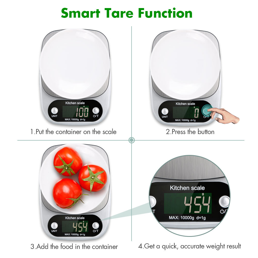 Kitchen Food Scale Cooking Tools Digital Kitchen Scale Stainless Steel 5kg 10kg