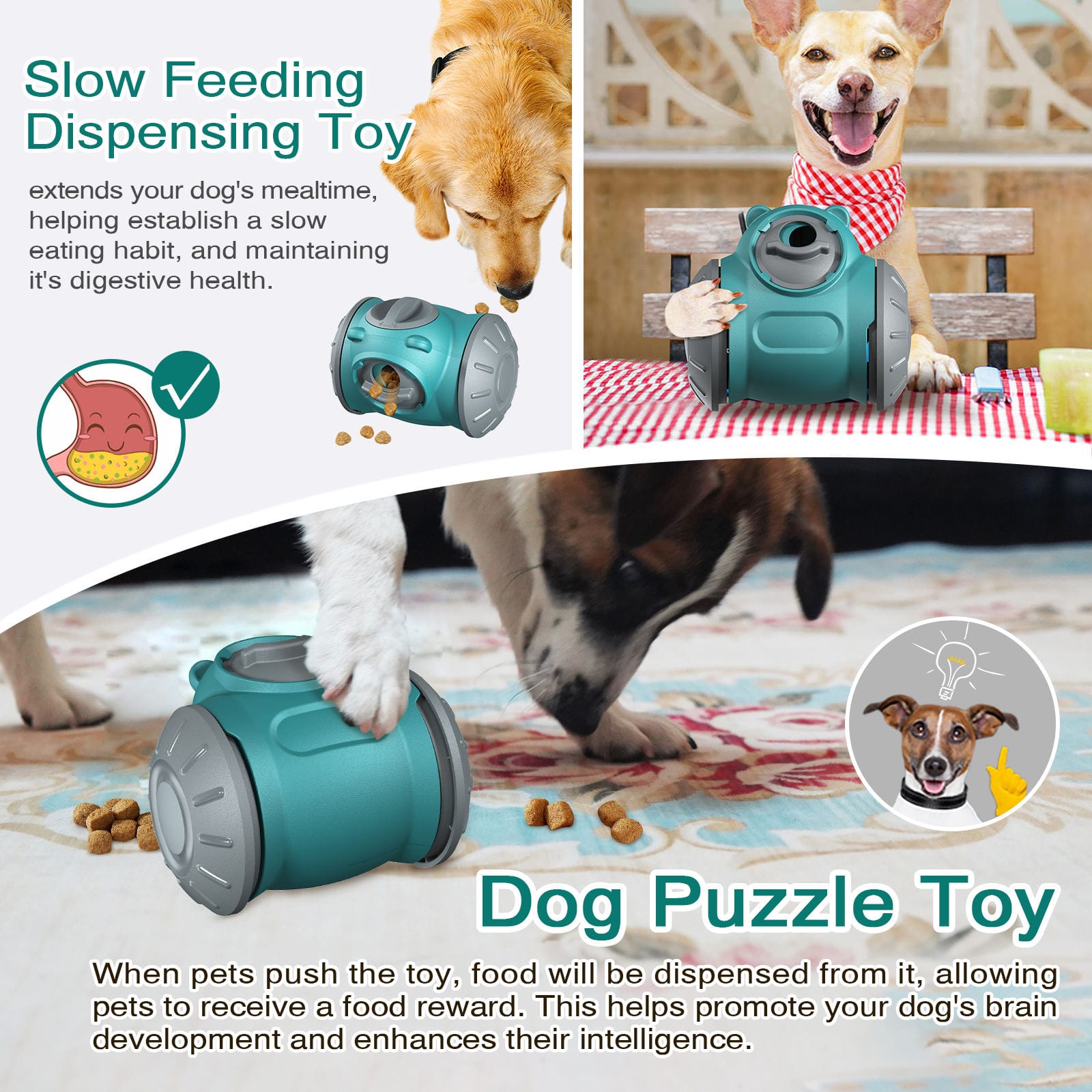 Leaking Food Bear Puzzle Dog Smart Toy For Dog Interactive Toy Pet Interactive Leakage Food Dispenser Dog Toys