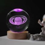 3d art crystal ball Night Lamp hotel glass bedside club kids led night light table lamps for bedside tables