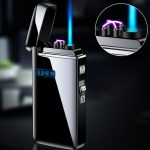 Windproof USB ARC Electric Lighter Plasma Metal Butane Turbo Torch Lighters Gas-Electricity Double Fires Gadgets for Men