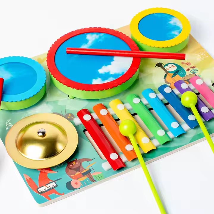 Wooden music piano knock Multi-functional Music Instrument Table Toys