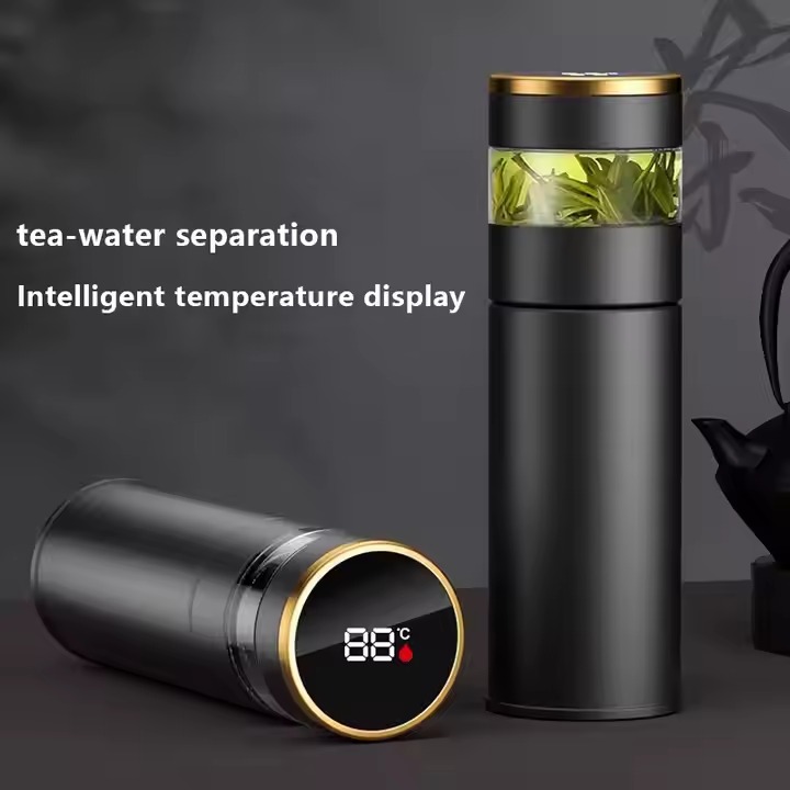 Smart Water Digital Flask Stainless Steel Vacuum Bottle With Tea Infuser