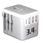 travel adapters plug with 3A+1C to UK,EU,AU,US Plug for phone