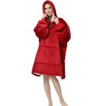 Winter sleepwear warm hooded blanket wearable blanket