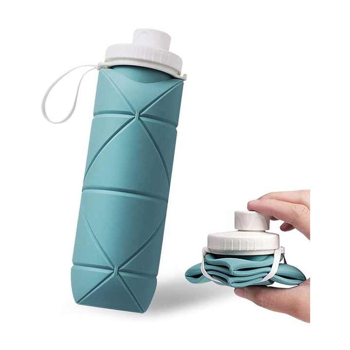 Silicone Foldable Travel Water Bottle Cup for Gym Camping Hiking Travel Sports Lightweight Durable