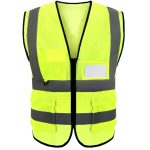 mens high quality jacket blue reflective vest long sleeve green safety high vest