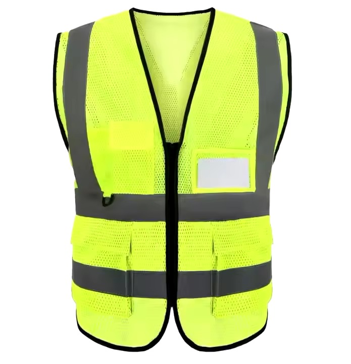 mens high quality jacket blue reflective vest long sleeve green safety high vest